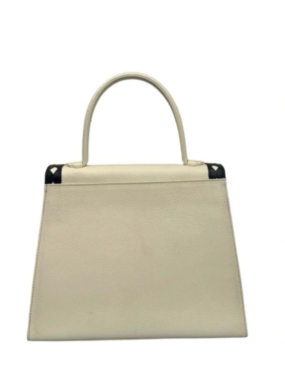 Yves Saint Laurent Vintage Ivory Leather 2-Way Top Handle & Crossbody Bag
